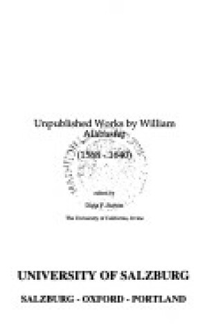 Cover of Unpublished Works by William Alabaster (1568-1640)