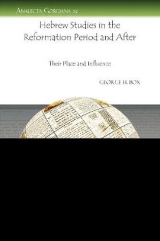 Cover of Hebrew Studies in the Reformation Period and After