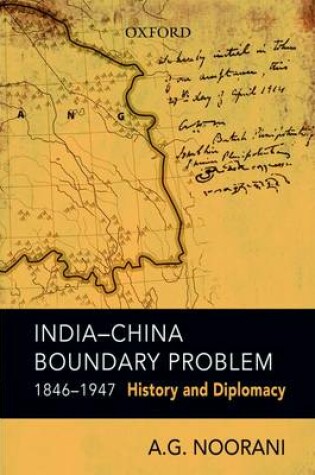 Cover of India-China Boundary Problem, 1846-1947