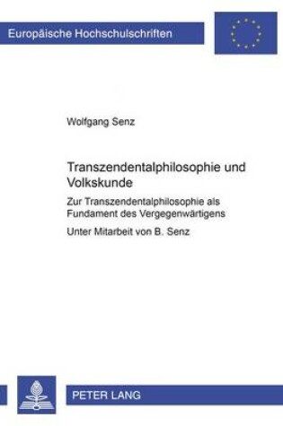 Cover of Transzendentalphilosophie Und Volkskunde