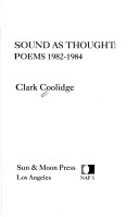 Book cover for Sound as Thought