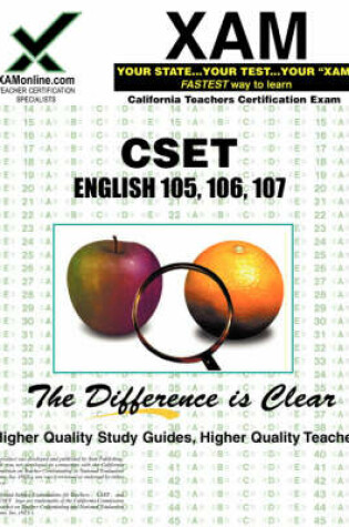 Cover of CSET English 105, 106, 107