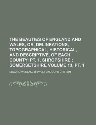 Book cover for The Beauties of England and Wales, Or, Delineations, Topographical, Historical, and Descriptive, of Each County Volume 13, PT. 1