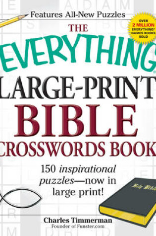 Cover of The Everything Large-Print Bible Crosswords Book