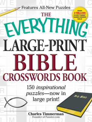 Cover of The Everything Large-Print Bible Crosswords Book