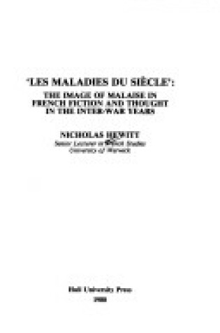 Cover of Maladies du Siecle