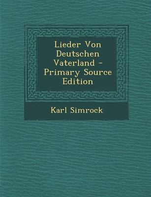 Book cover for Lieder Von Deutschen Vaterland