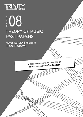 Book cover for Trinity College London Theory of Music Past Papers (Nov 2018) Grade 8