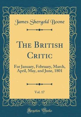 Book cover for The British Critic, Vol. 17