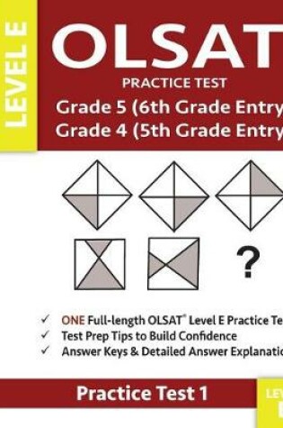 Cover of Olsat Practice Test Grade 5 (6th Grade Entry) & Grade 4 (5th Grade Entry)-Level E-Test 1