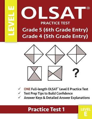 Book cover for Olsat Practice Test Grade 5 (6th Grade Entry) & Grade 4 (5th Grade Entry)-Level E-Test 1