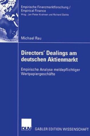 Cover of Directors’ Dealings am deutschen Aktienmarkt