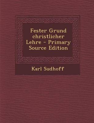 Book cover for Fester Grund Christlicher Lehre