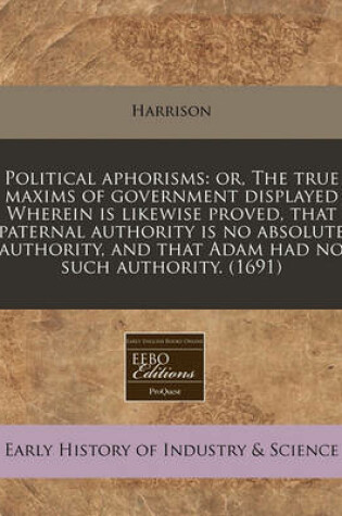 Cover of Political Aphorisms