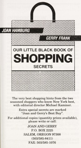 Book cover for Our Little Black Book of Shopping