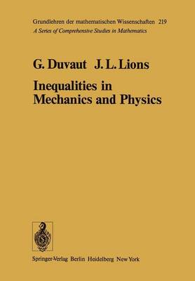 Book cover for Inequalities in Mechanics and Physics