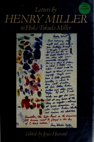 Cover of Letters from Henry Miller to Hoki Tokuda Miller