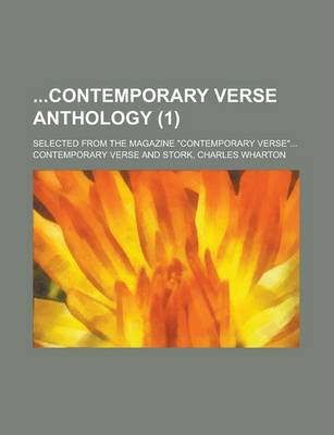 Book cover for Contemporary Verse Anthology; Selected from the Magazine "Contemporary Verse..." (1)