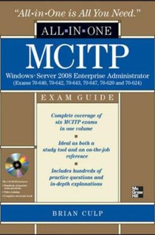 Cover of MCITP Windows Server 2008 Enterprise Administrator All-in-one Exam Guide