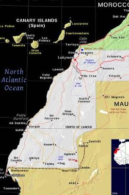 Book cover for Modern Day Color Map of The Western Sahara in Africa Journal