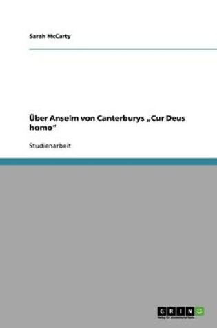 Cover of UEber Anselm von Canterburys "Cur Deus homo