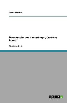 Book cover for UEber Anselm von Canterburys "Cur Deus homo