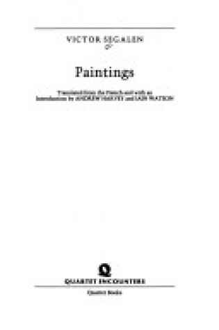 Cover of Paintings