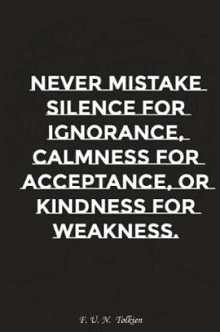 Cover of Never Mistake Silence for Ignorance Calmness for Acceptance Or..