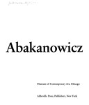 Book cover for Magadalena Abakanowicz