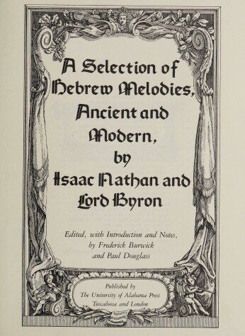 Book cover for Selection of Hebrew Melodies, Ancient and Modern