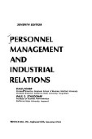Cover of Personnel Management and Industrial Relations