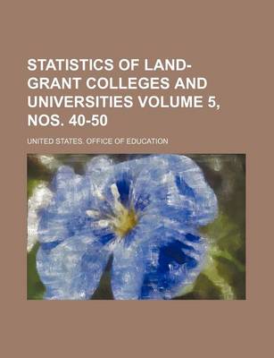 Book cover for Statistics of Land-Grant Colleges and Universities Volume 5, Nos. 40-50