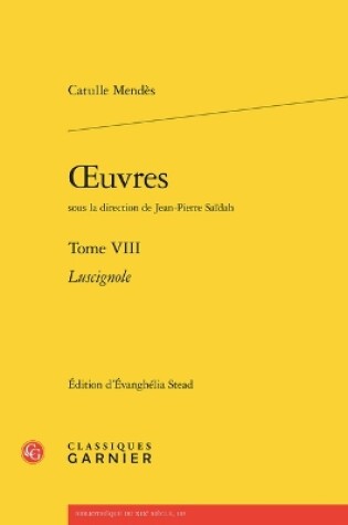 Cover of Oeuvres. Tome VIII