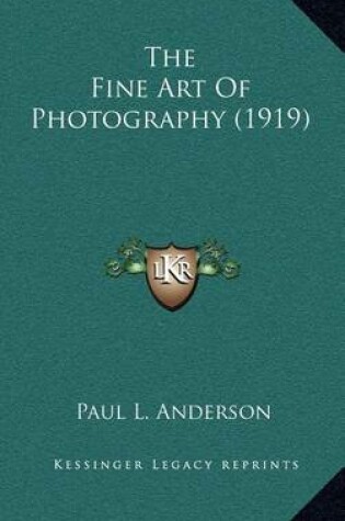 Cover of The Fine Art of Photography (1919)