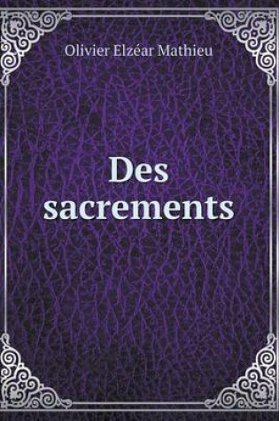Cover of Des sacrements