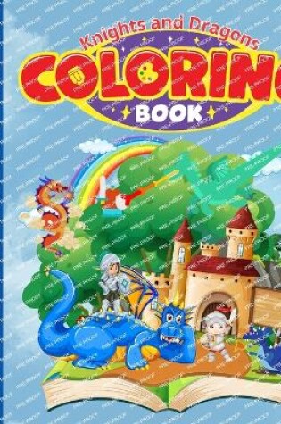 Cover of Knights and Dragons Coloring Book For Kids