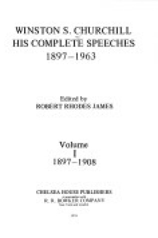 Cover of Complete Speeches, 1897-1963