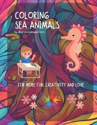 Book cover for Coloring Book Sea Animals for Kids