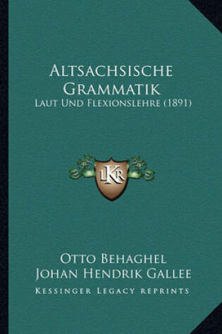 Cover of Altsachsische Grammatik