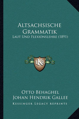 Book cover for Altsachsische Grammatik