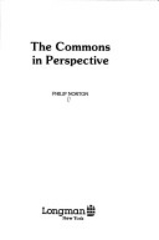 Cover of The Commons in Perspective