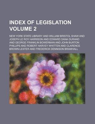 Book cover for Index of Legislation Volume 2