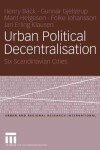 Book cover for Urban Political Decentralisation