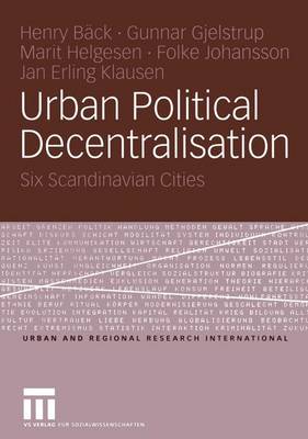 Cover of Urban Political Decentralisation