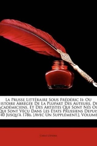 Cover of La Prusse Littéraire Sous Frédéric Ii