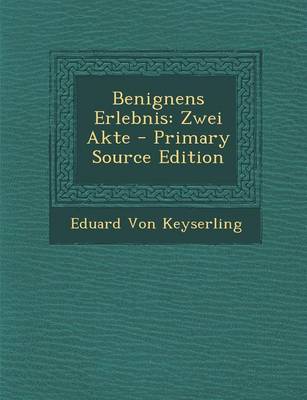 Book cover for Benignens Erlebnis