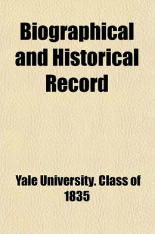 Cover of Biographical and Historical Record