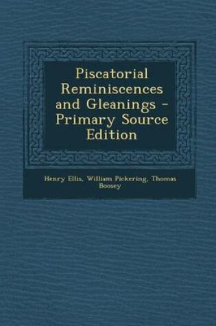 Cover of Piscatorial Reminiscences and Gleanings