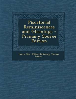 Book cover for Piscatorial Reminiscences and Gleanings