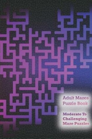 Cover of Adult Mazes Puzzle Book, Moderate to Challenging Maze Puzzles